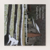 Smoky Mountain Cades Cove Snow Puzzle (Horizontal)