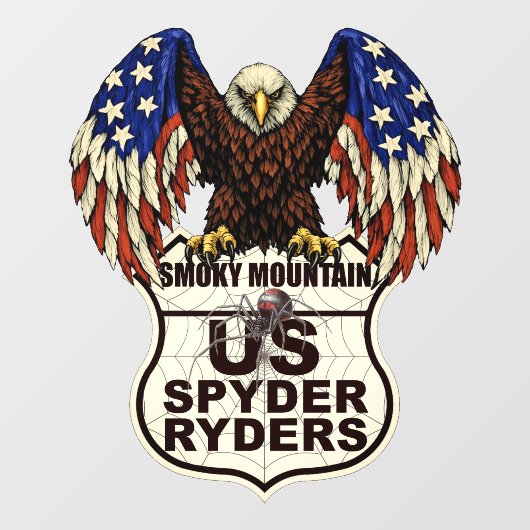 Smoky Mountain Chapter - Aufkleber Adler-Logo (Blatt)