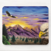 "Smoky Mountain Eagles" Landschaftlich Art Mouse P Mousepad (Vorne)