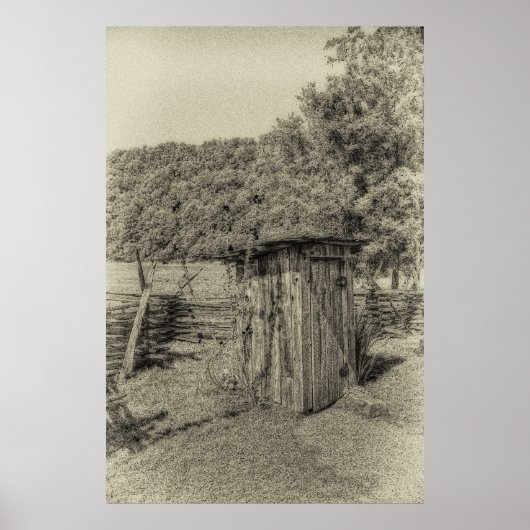 Smoky Mountain Outhouse Poster (Vorne)