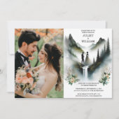 Smoky Mountain Sell Hübsch Camera Foto Hochzeit Einladung (Vorderseite)