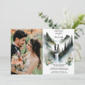 Smoky Mountain Sell Hübsch Camera Foto Hochzeit Einladung (Stehend Vorderseite)