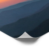 Smoky Mountain Sunset Poster (Ecke)