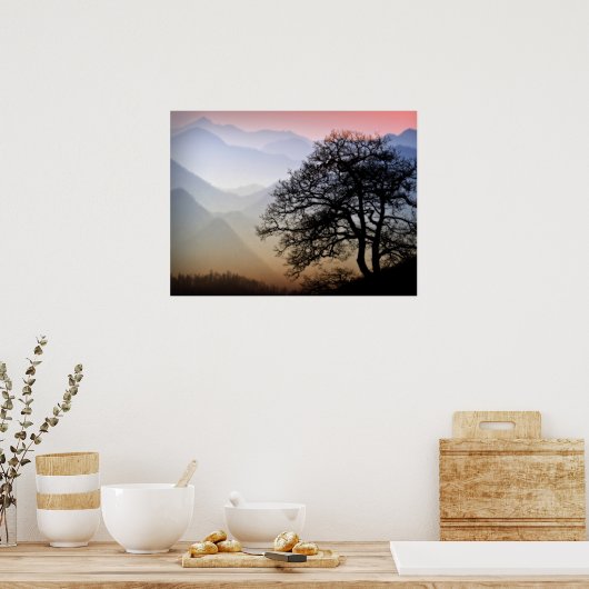 Smoky Mountain Sunset vom Blue Ridge Parkway Poster (Küche)