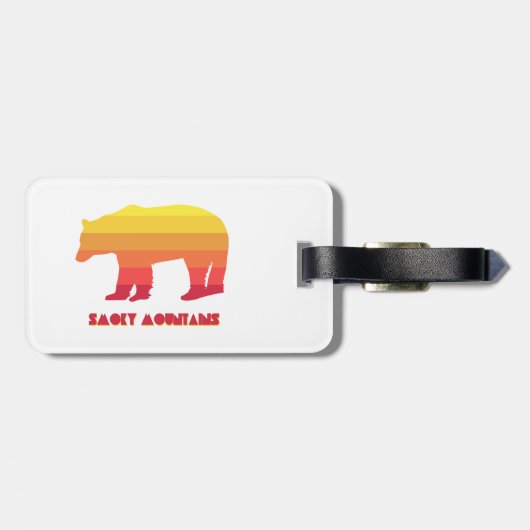 Smoky Mountains Bär Gepäckanhänger (Rückseite horizontal)