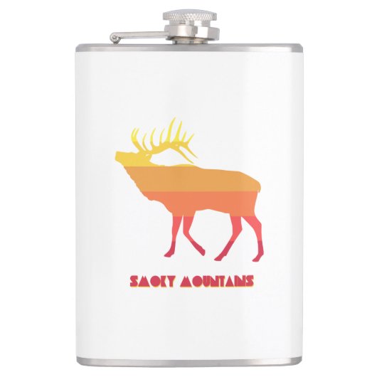 Smoky Mountains Elch Flachmann (Vorderseite)