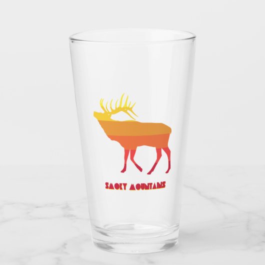 Smoky Mountains Elch Glas (Vorderseite)
