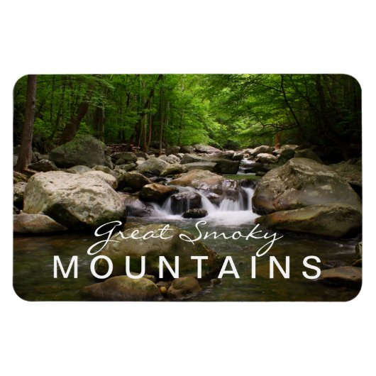 Smoky Mountains Fluss Flexible Magnet (Horizontal)