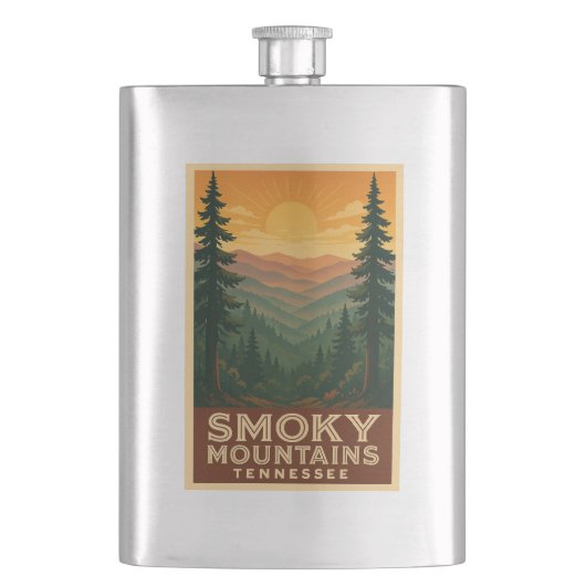 Smoky Mountains Nationalpark Flask Flachmann (Vorderseite)