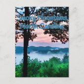 Smoky Mountains, NC Majestic View und Sunset Postkarte (Vorderseite)