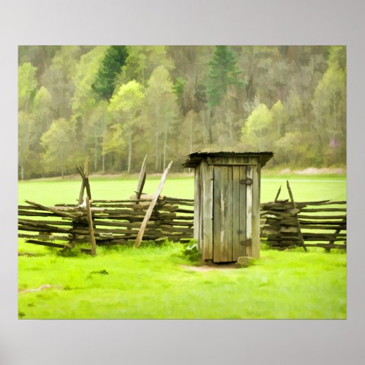 Smoky Mountains Outhouse Poster (Vorne)