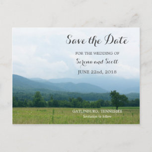 Smoky Mountains Save the Date Postcard Ankündigungspostkarte