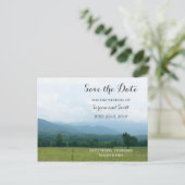 Smoky Mountains Save the Date Postcard Ankündigungspostkarte (Stehend Vorderseite)