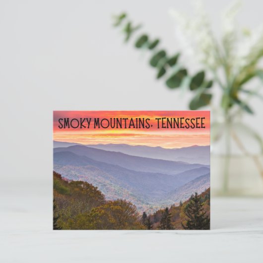 Smoky Mountains Tennessee Postcard Souvenir Postkarte (Stehend Vorderseite)