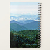 Smoky Mountains Thoreau Zitat Blue Green Custom Planer (Rückseite)