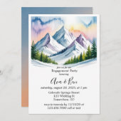 Smoky Mountains Winter Engagement Party Einladung (Vorne/Hinten)