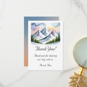 Smoky Mountains Winter Wedding Dankeskarte