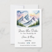 Smoky Mountains Winter Wedding Save The Date (Vorderseite)