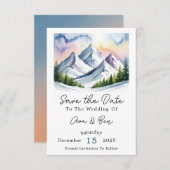 Smoky Mountains Winter Wedding Save The Date (Vorne/Hinten)