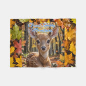 Smoky Mountains Woodland Fawn Fleecedecke (Vorderseite (Horizontal))