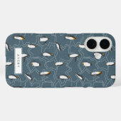 Smoky Navy Pinguin Pattern Case-Mate iPhone Hülle (Rückseite (Horizontal))