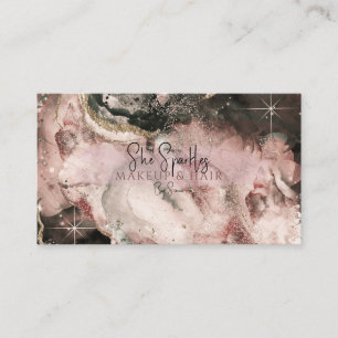 Smoky Pink Wasserfarbe Kosmische Galaxie Sparkle S Visitenkarte