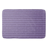 Smoky Plum Glitter Style Horizontal Stripes Badematte (Vorderseite)