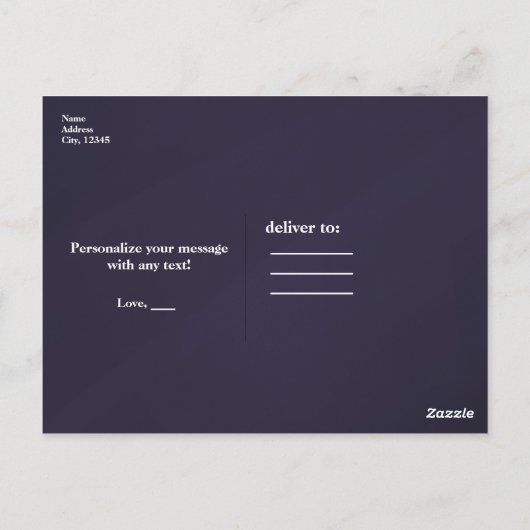 Smoky Pum Grey Chic Glam Moderne DANK Postkarte (Rückseite)