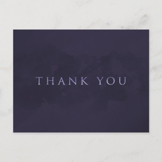 Smoky Pum Grey Chic Glam Moderne DANK Postkarte (Vorderseite)