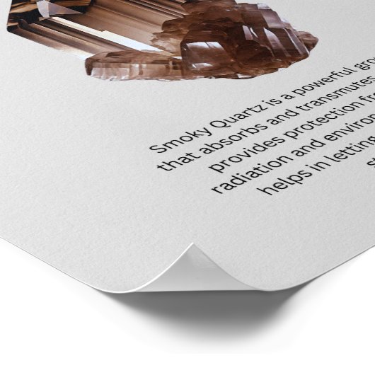 Smoky Quarz Crystal Meaning Poster (Ecke)