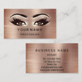 Smoky-Rose Makeup Minimal Braune Augen Visitenkarte (Vorne/Hinten)