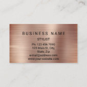 Smoky-Rose Makeup Minimal Braune Augen Visitenkarte (Rückseite)