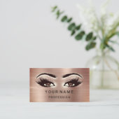 Smoky-Rose Makeup Minimal Braune Augen Visitenkarte (Stehend Vorderseite)