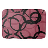 Smoky Topaz und schwarze Kreise Badematte (Vorderseite)