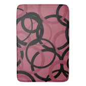 Smoky Topaz und schwarze Kreise Badematte (Vorderseite Vertikal)