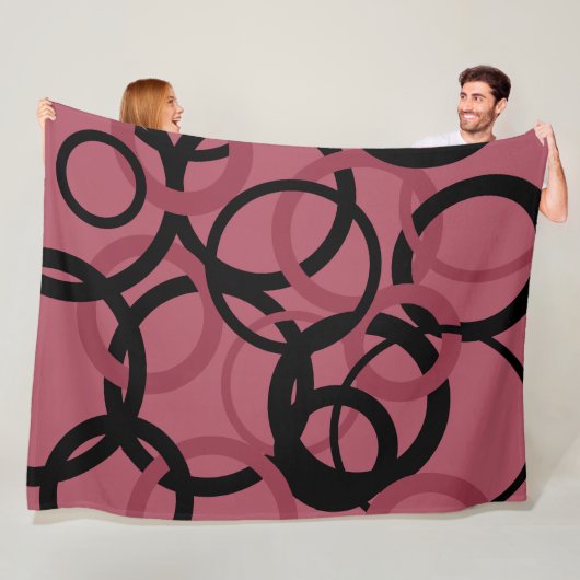 Smoky Topaz und schwarze Kreise Fleecedecke (Beispiel)