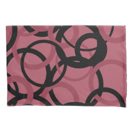 Smoky Topaz und schwarze Kreise Kissenbezug