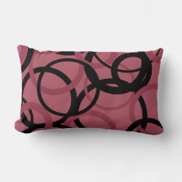 Smoky Topaz und schwarze Kreise Lendenkissen