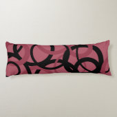 Smoky Topaz und schwarze Kreise Seitenschläferkissen (Rückseite)