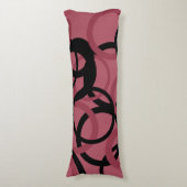 Smoky Topaz und schwarze Kreise Seitenschläferkissen (Vorderseite Vertikal)