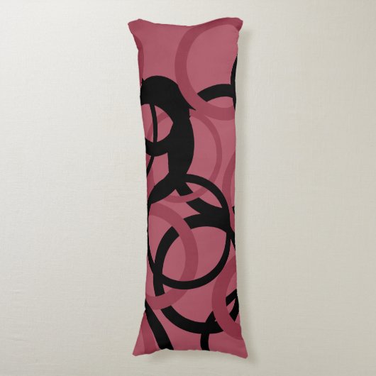 Smoky Topaz und schwarze Kreise Seitenschläferkissen (Vorderseite Vertikal)