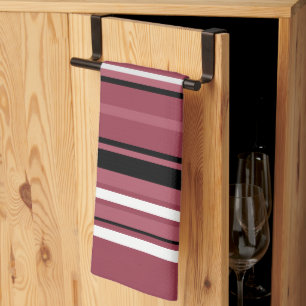 Smoky Topaz und schwarze Streifen Geschirrtuch