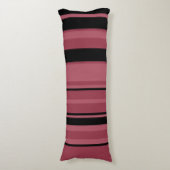 Smoky Topaz und schwarze Streifen Seitenschläferkissen (Vorderseite Vertikal)