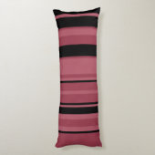 Smoky Topaz und schwarze Streifen Seitenschläferkissen (Rückseite (Vertikal))