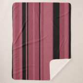 Smoky Topaz und schwarze Streifen Sherpadecke (Vorderseite)