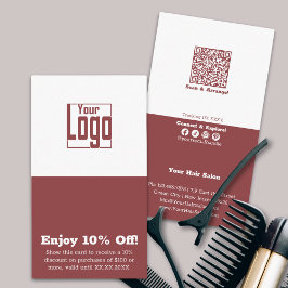 Smoky Topaz & White Salon Logo Genießen Sie 10% Ra Rabattkarte