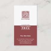 Smoky Topaz & White Salon Logo Genießen Sie 10% Ra Rabattkarte (Rückseite)