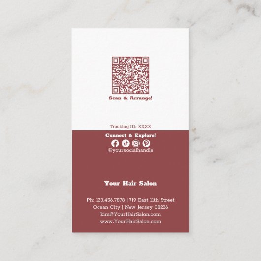 Smoky Topaz & White Salon Logo Genießen Sie 10% Ra Rabattkarte (Rückseite)