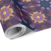 Smoky Watercolor Lila Blue and Creme Pattern Geschenkpapier (Rolleneckpunkt)