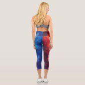 Smoky Watercolor PERSONALISIEREN Capri Leggings (Rückseite)